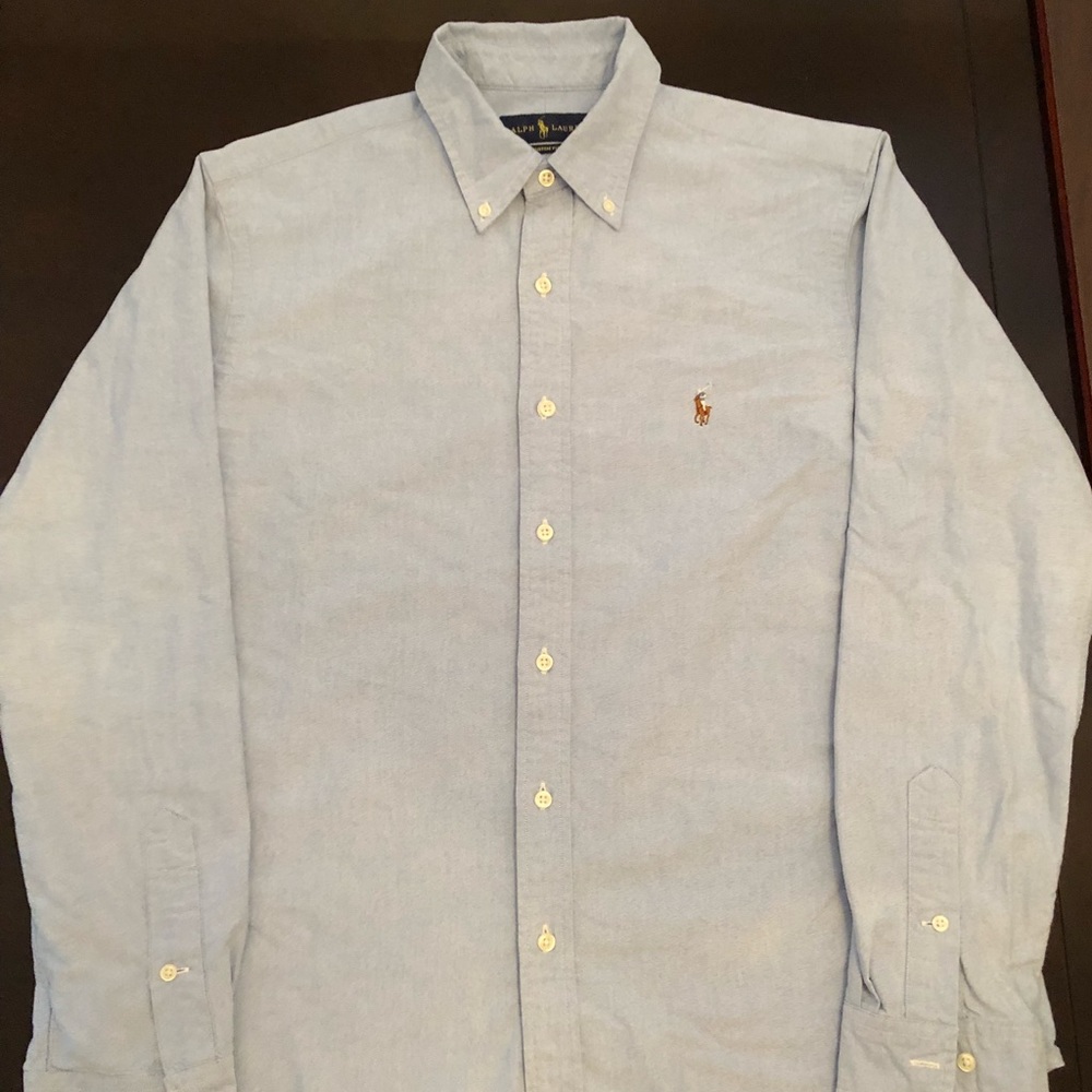 Polo collared shirt light blue
